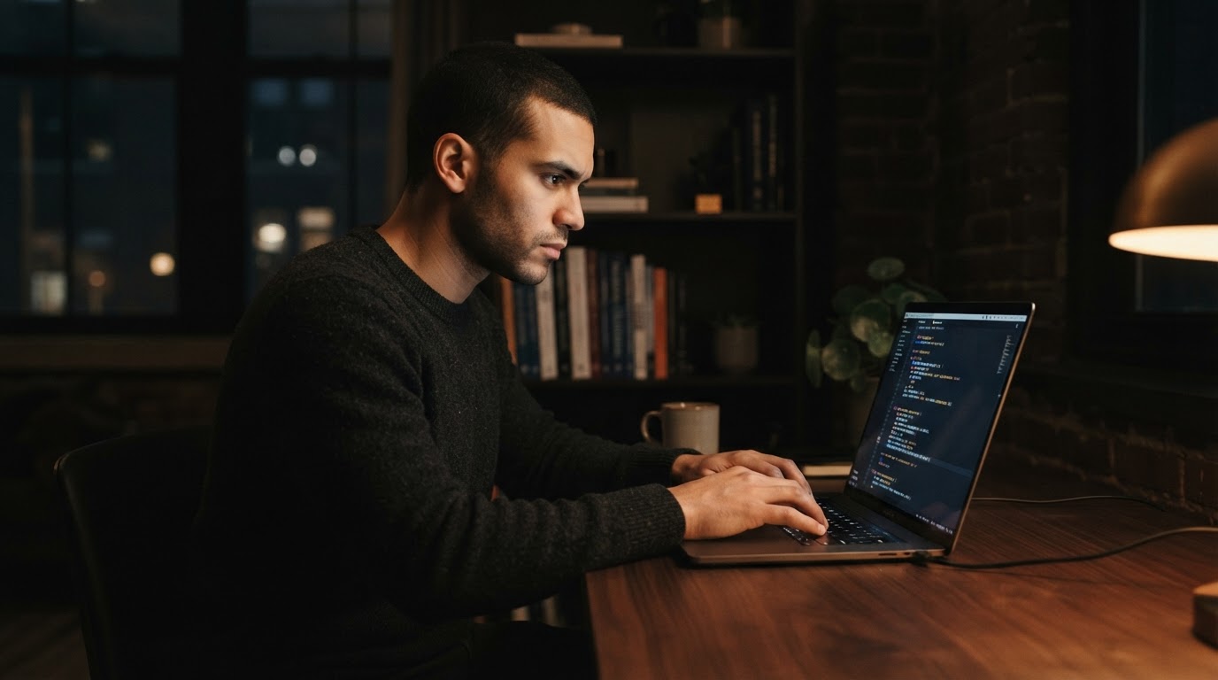 Marco impara a programmare da zero, mostrando la sua dedizione all'apprendimento di Python per una nuova carriera.